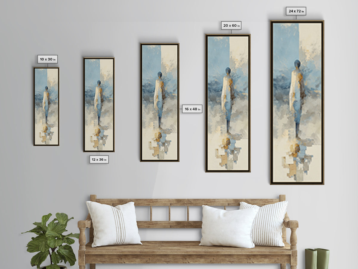 Oversized Line Figure Canvas Print, Living Room Art, Fine Art Print, Living Room Decor, Oil Painting, Living, Wall Decor, LIR-1x3-5
