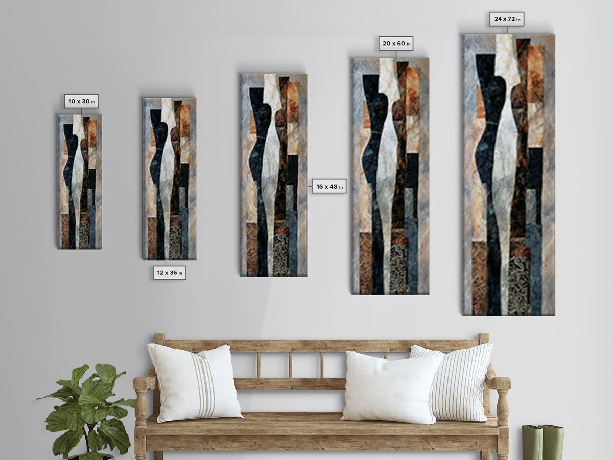 Abstract Organic Shapes Canvas Print, Living Room Art, Dopamine Decor, Living Room Decor, Fine Art, Living, Textured Painting, LIR-1x3-51