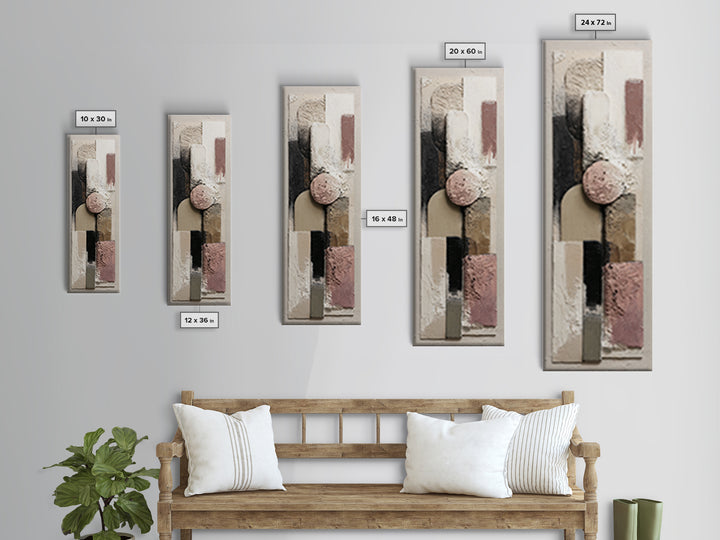 Textured Plaster Abstract Canvas Print, Living Room Art, Digital Prints, Living Room Decor, Abstract Art, Living, LIR-1x3-65