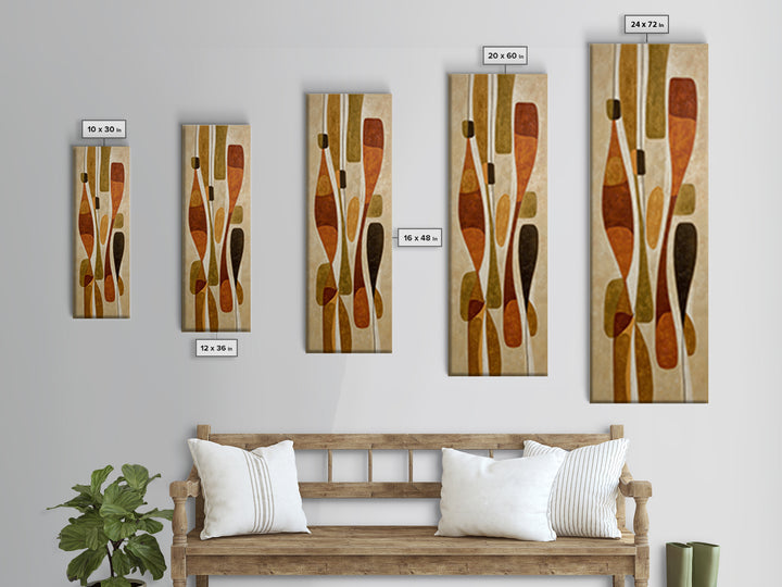 Abstract Organic Shapes Framed Canvas Print, Living Room Art, Neutral Decor, Living Room Decor, Fine Art, Living, Home Decor, LIR-1x3-75