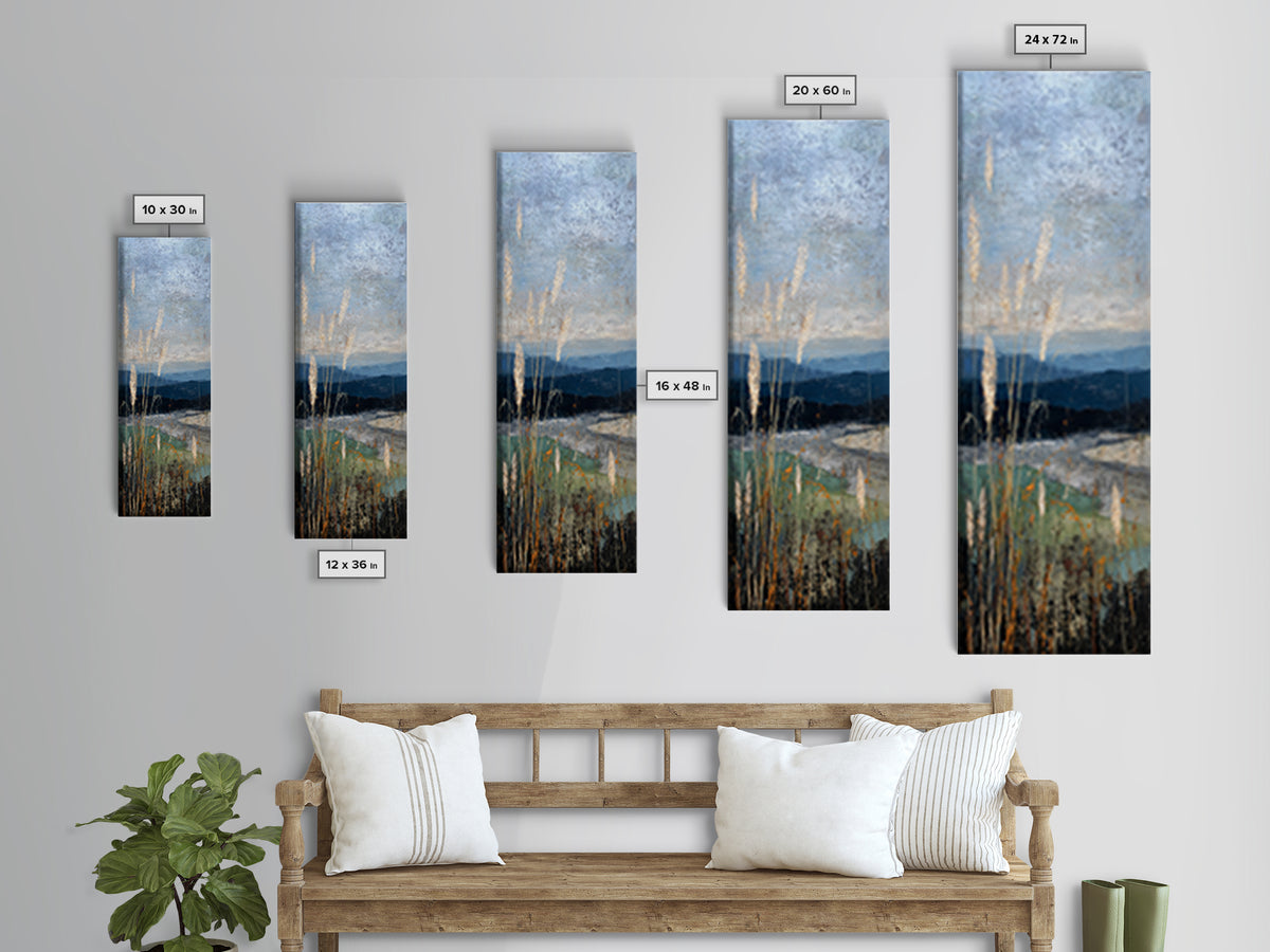 Quiet Meadow Landscape Framed Canvas Print, Living Room Art, Living Room Wall Art, Living Room Decor, Fine Art, Living, LIR-1x3-83
