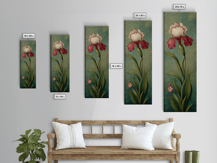 Botanical Vase Painting Canvas Print, Living Room Art, Living Room Decor, Watercolor Art, Living, Oil Painting, LIR-1x3-86