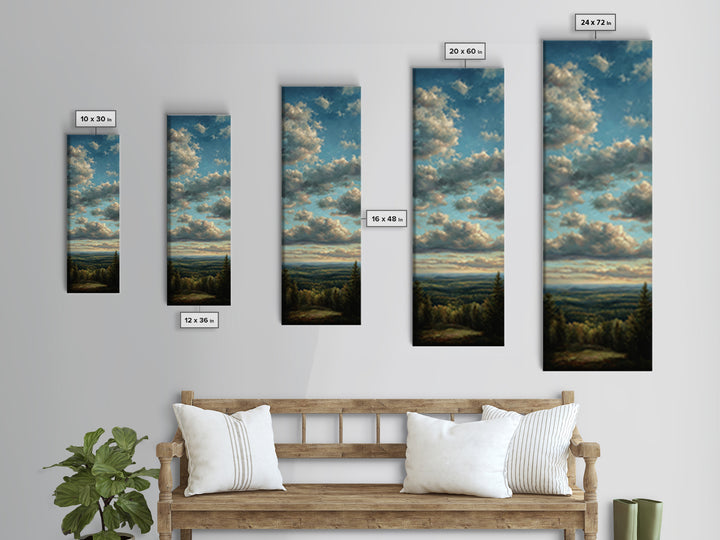 Modern Landscape with Expansive Calm Sky Canvas Print, Living Room Art, Statement Artwork, Living Room Decor, Living, LIR-1x3-87