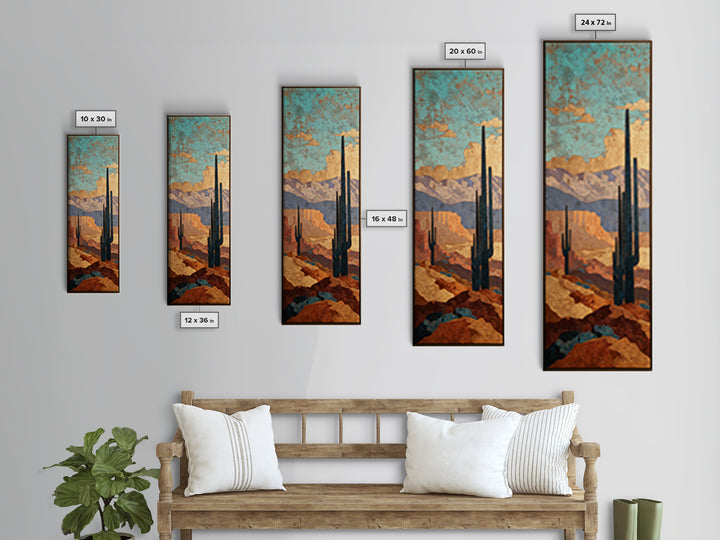 Earthy Desert Landscape Framed Canvas Print, Living Room Art, Dopamine Decor, Living Room Decor, Fine Art, Living, LIR-1x3-96