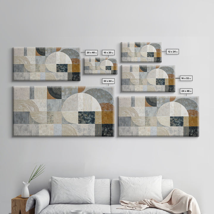 Textured Plaster Abstract Framed Canvas Print, Living Room Art, Printable, Living Room Decor, Fine Art, Living, Printable Art, LIR-2x1-1