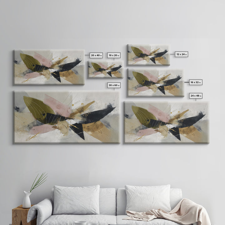 Abstract Organic Shapes Framed Canvas Print, Living Room Art, Printable Art, Living Room Decor, Abstract Art, Living, LIR-2x1-11