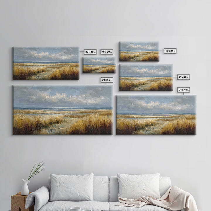 Modern Landscape with Expansive Calm Sky Framed Canvas Print, Living Room Art, Printable Wall Art, Living Room Decor, Living, LIR-2x1-23