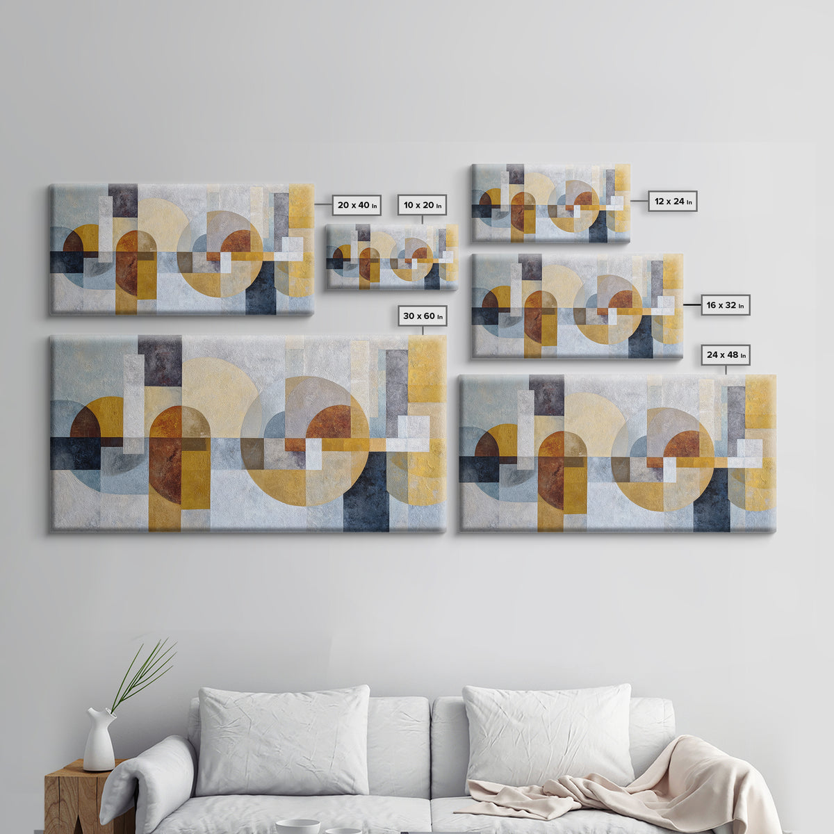 Large Statement Abstract Framed Canvas Print, Living Room Art, Digital Wall Art, Living Room Decor, Fine Art, Living, LIR-2x1-45