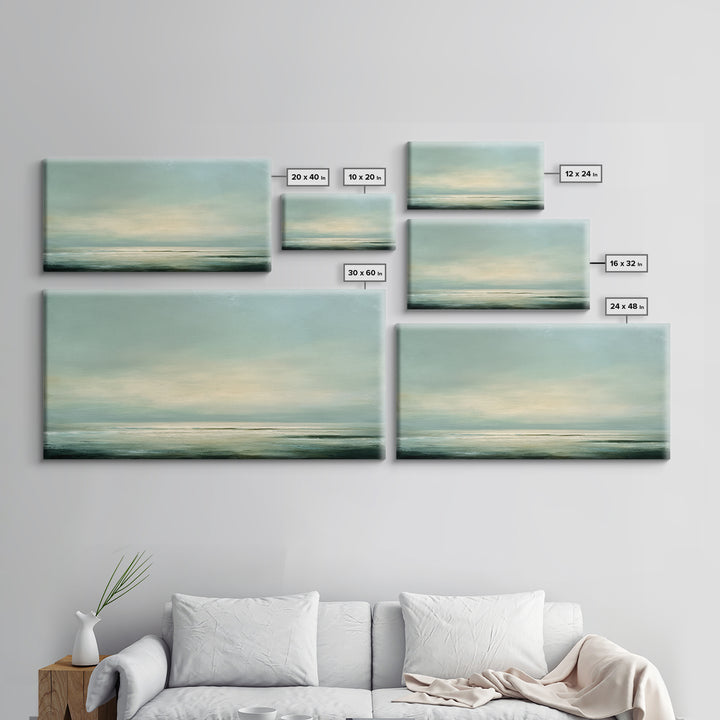Modern Landscape with Expansive Calm Sky Canvas Print, Living Room Art, Art Nouveau, Living Room Decor, Fine Art, Living, LIR-2x1-47