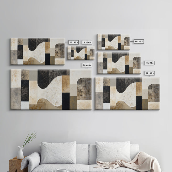 Textured Plaster Abstract Canvas Print, Living Room Art, Living Room Decor, Abstract Art, Living, Dopamine Decor, LIR-2x1-49