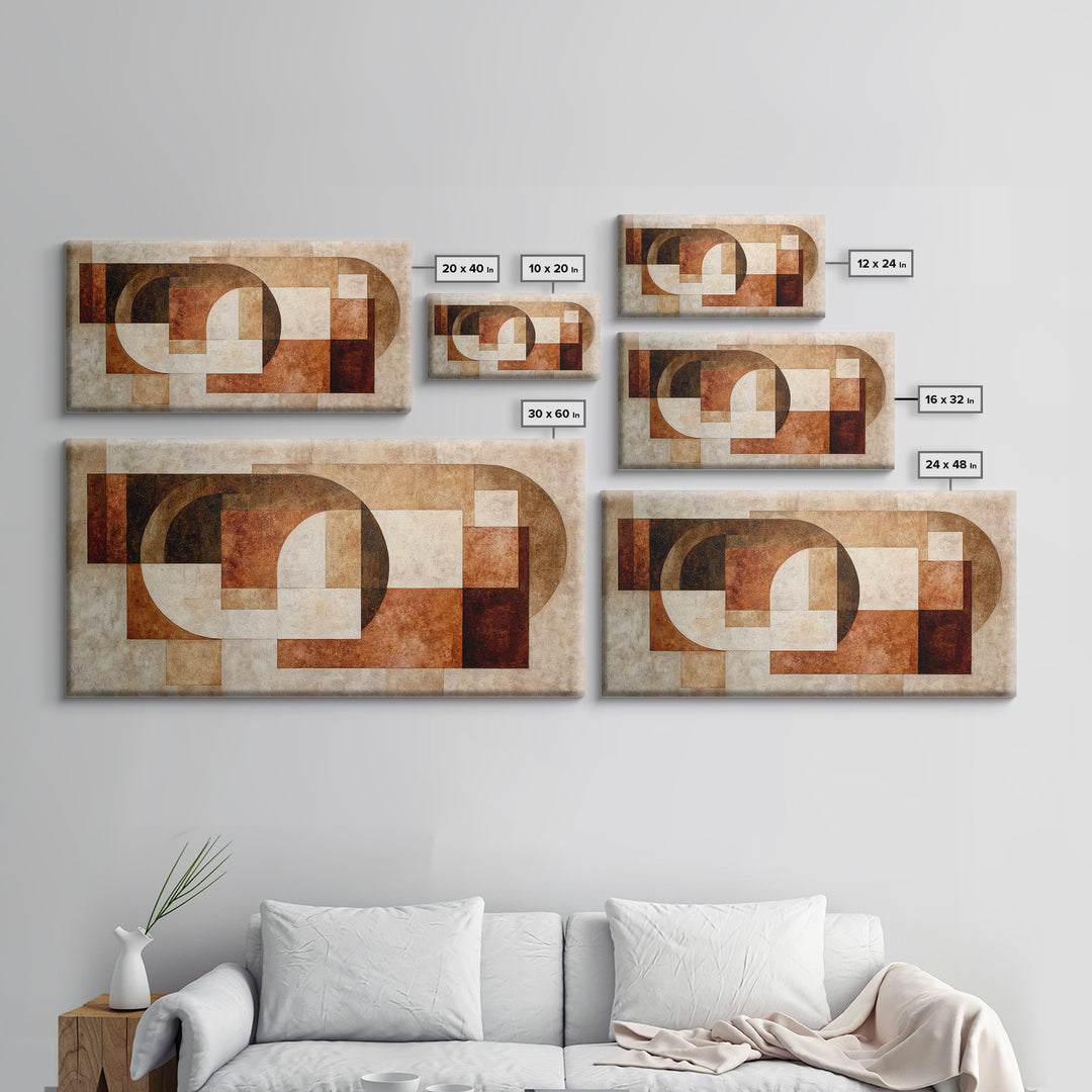 Monochrome Stone Texture Abstraction Framed Canvas Print, Living Room Art, Oil Painting, Living Room Decor, Fine Art, Living, LIR-2x1-65