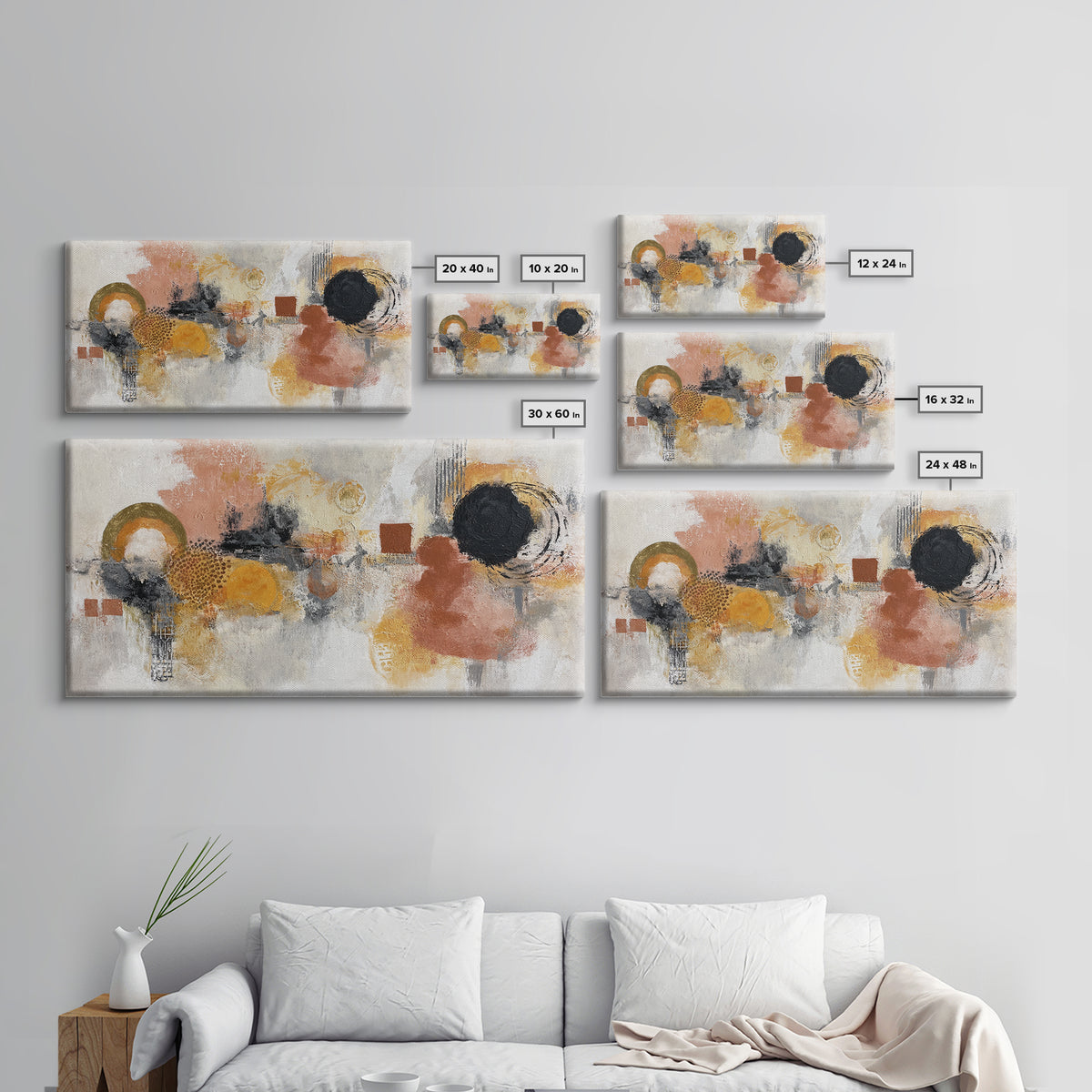 Large Statement Abstract Canvas Print, Living Room Art, New Home Gift, Living Room Decor, Abstract Art, Living, Gallery Decor, LIR-2x1-69