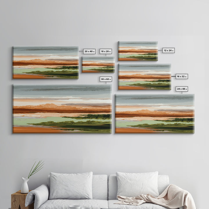 Bold Color Field Framed Canvas Print, Living Room Art, Mid Century Modern, Living Room Decor, Abstract Art, Living, LIR-2x1-72
