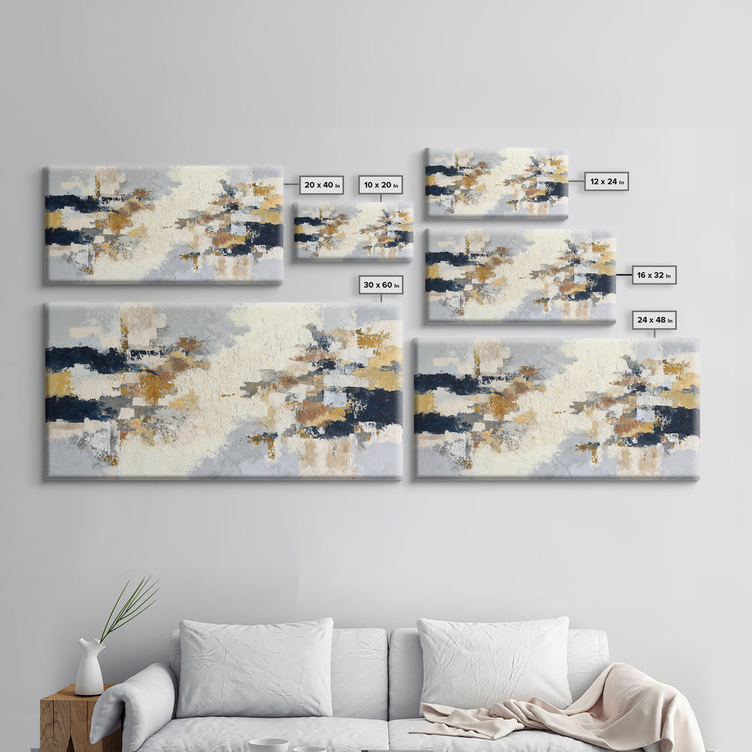 Textured Plaster Abstract Canvas Print, Living Room Art, Living Room Decor, Abstract Art, Living, Dopamine Decor, LIR-2x1-73
