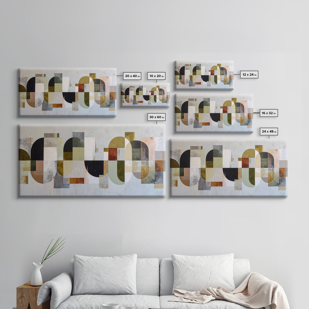 Abstract Organic Shapes Framed Canvas Print, Living Room Art, Wall Decor, Living Room Decor, Fine Art, Living, Abstract Art, LIR-2x1-83