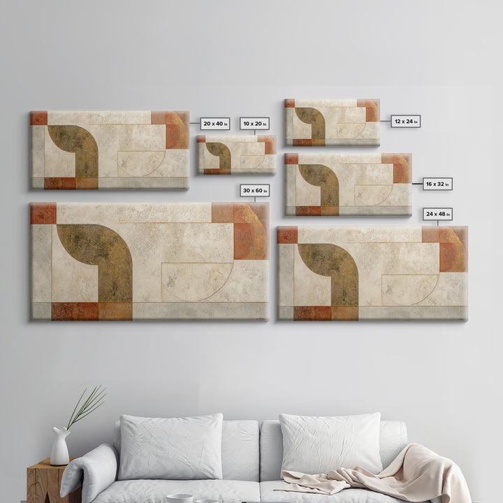 Textured Plaster Abstract Framed Canvas Print, Living Room Art, Pet Portraits, Living Room Decor, Abstract Art, Living, LIR-2x1-97