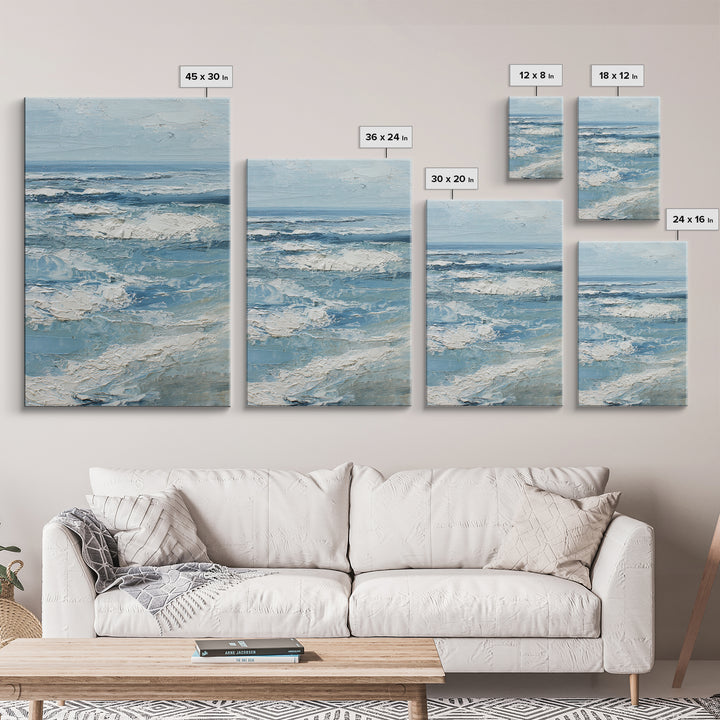 Coastal Aerial Shoreline Framed Canvas Print, Living Room Art, Contemporary Art, Living Room Decor, Fine Art, Living, LIR-2x3-19