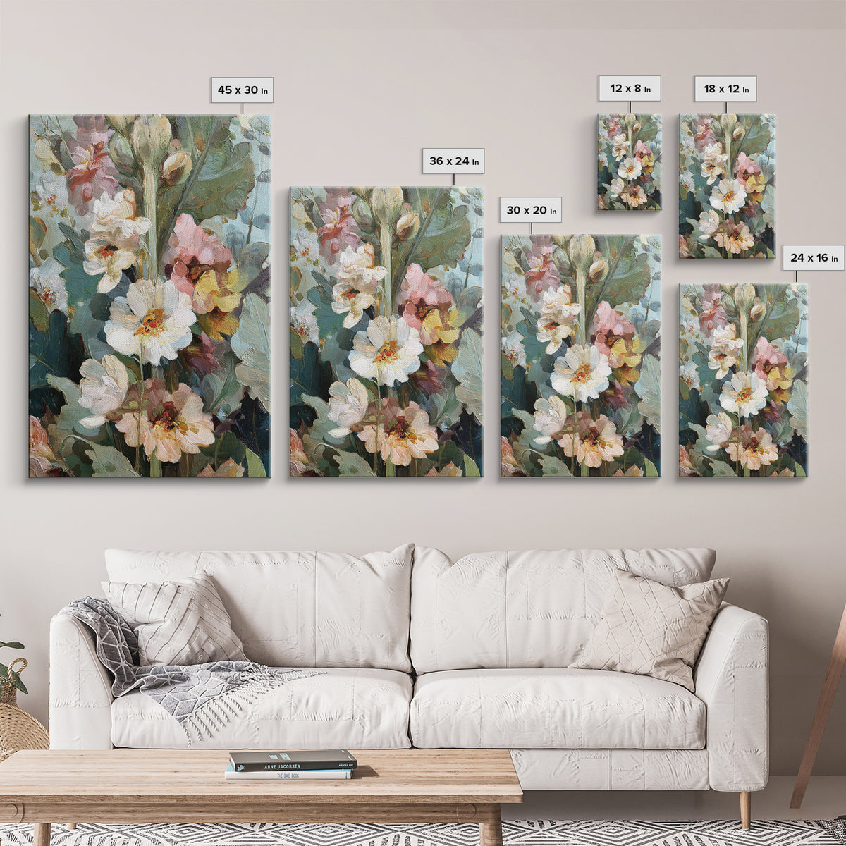 Large Floral Still Life Framed Canvas Print, Living Room Art, Oil Painting, Living Room Decor, Fine Art, Living, Boho Wall Art, LIR-2x3-41