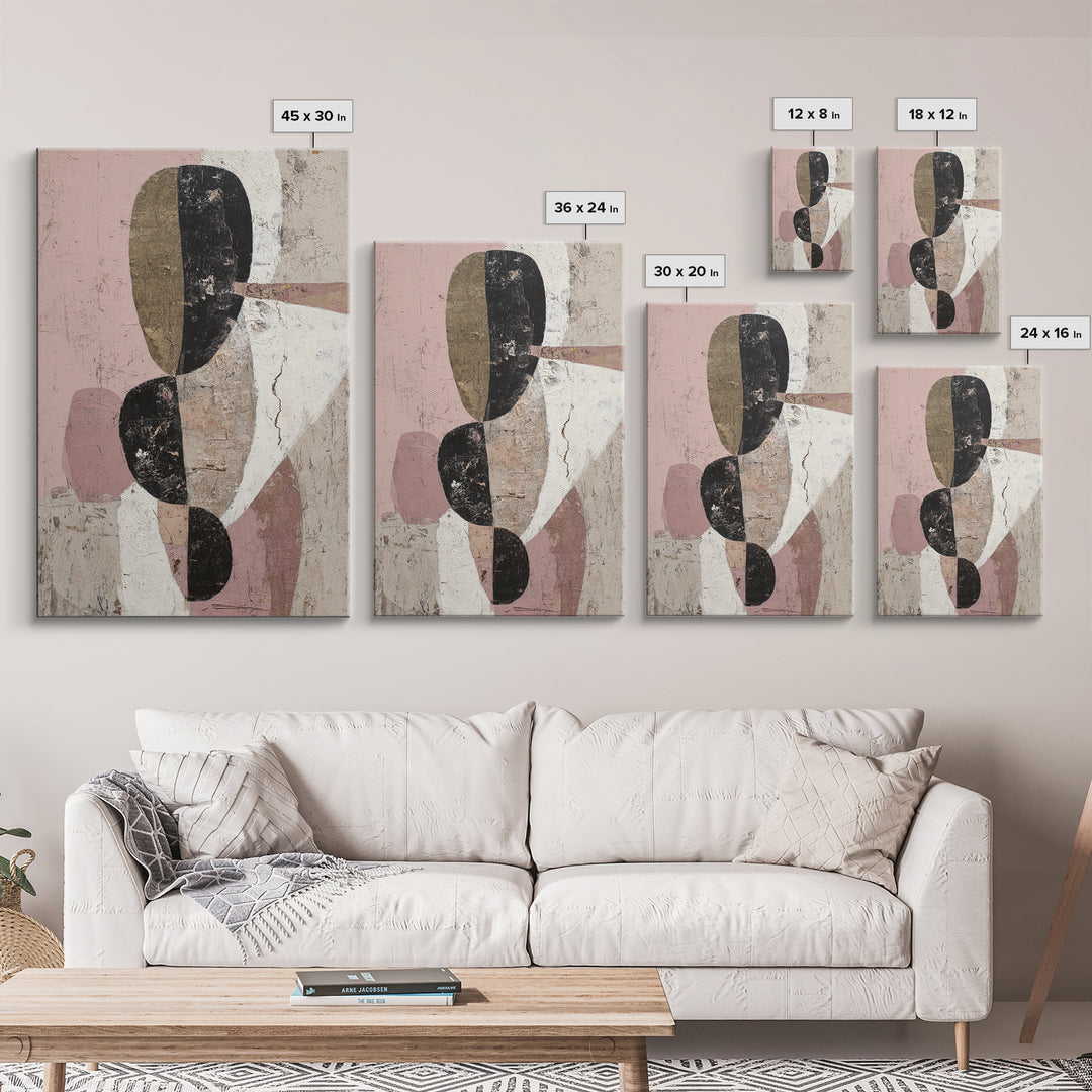 Monochrome Stone Texture Abstraction Canvas Print, Living Room Art, Printable Art, Living Room Decor, Abstract Art, Living, LIR-2x3-77