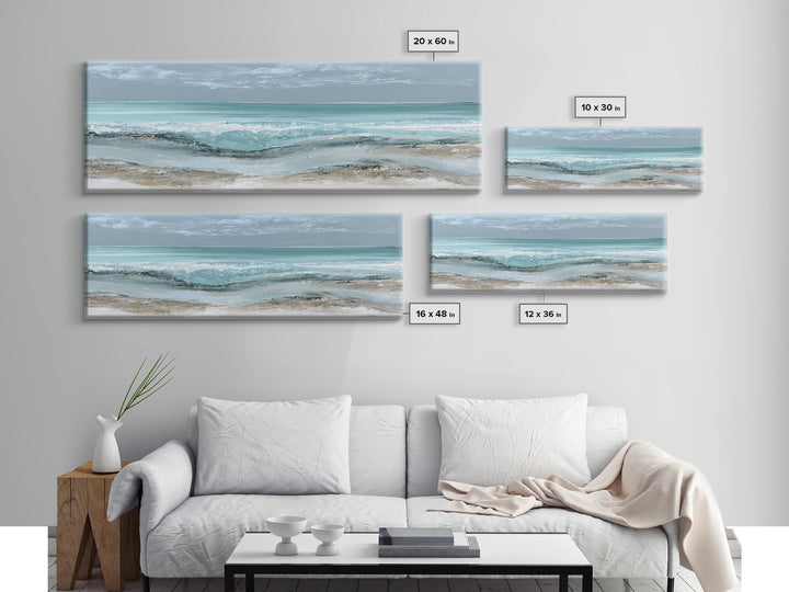 Coastal Aerial Shoreline Canvas Print, Living Room Art, Fine Art Print, Living Room Decor, Fine Art, Living, Wall Decor, LIR-3x1-3