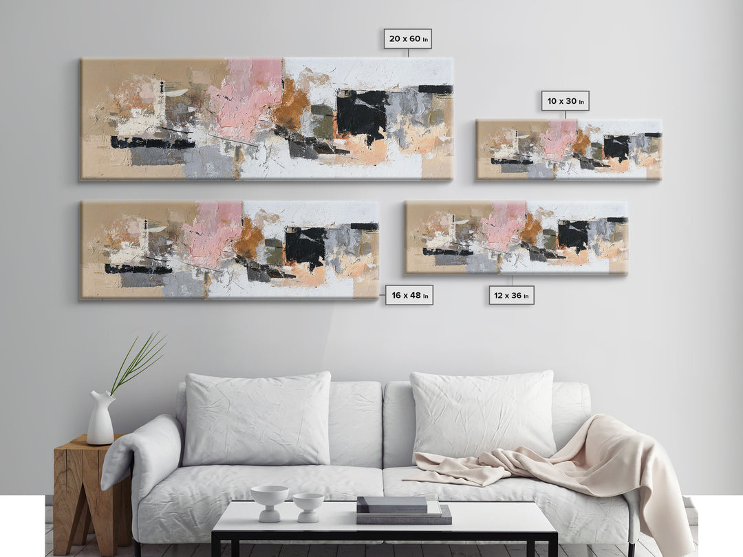 Large Statement Abstract Canvas Print, Living Room Art, 3 Piece Wall Art, Living Room Decor, Abstract Art, Living, LIR-3x1-65