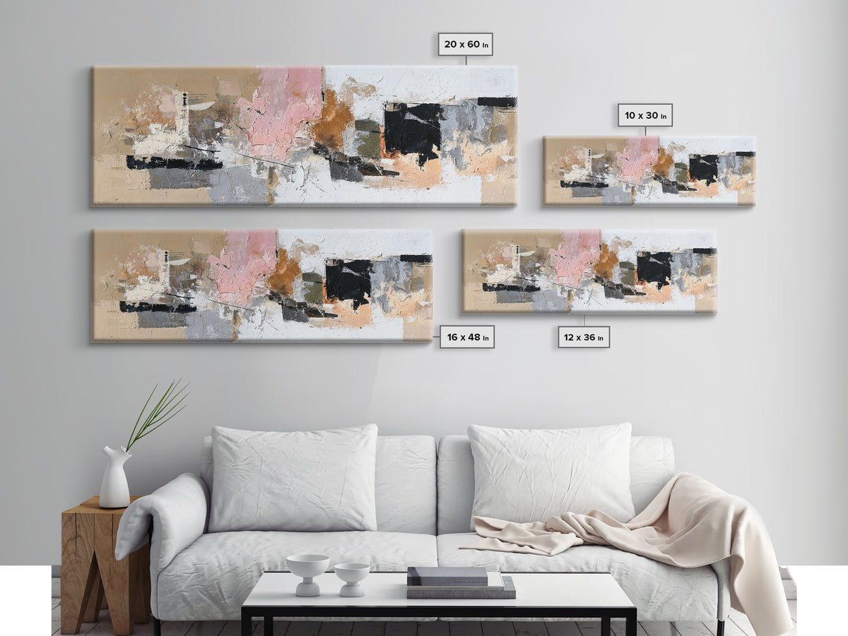 Large Statement Abstract Canvas Print, Living Room Art, 3 Piece Wall Art, Living Room Decor, Abstract Art, Living, LIR-3x1-65