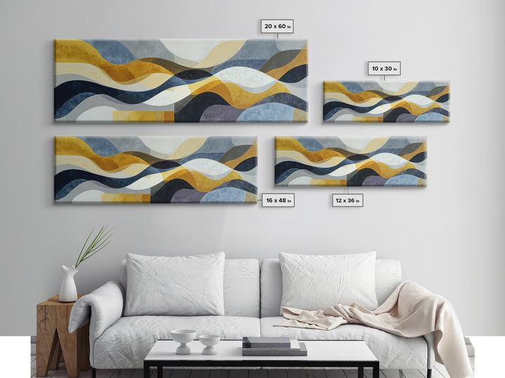 Large Statement Abstract Framed Canvas Print, Living Room Art, Boho Decor, Living Room Decor, Fine Art, Living, Digital Prints, LIR-3x1-89