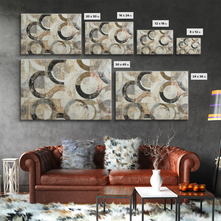 Monochrome Stone Texture Abstraction Canvas Print, Living Room Art, Neutral Decor, Living Room Decor, Fine Art, Living, LIR-3x2-49