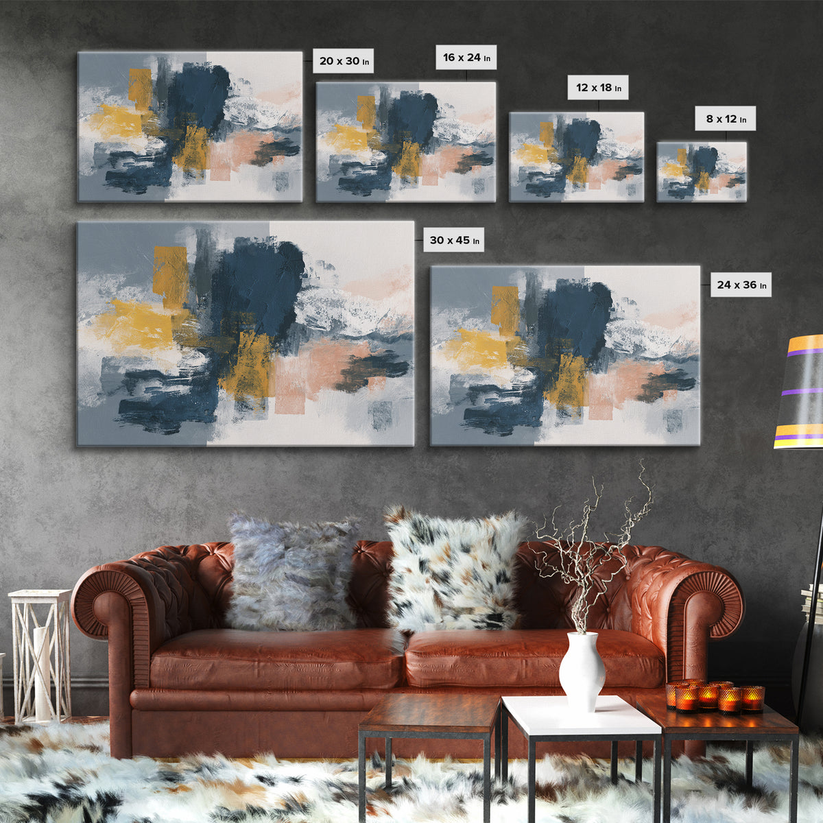 Large Statement Abstract Framed Canvas Print, Living Room Art, Modern Wall Art, Living Room Decor, Fine Art, Living, LIR-3x2-5