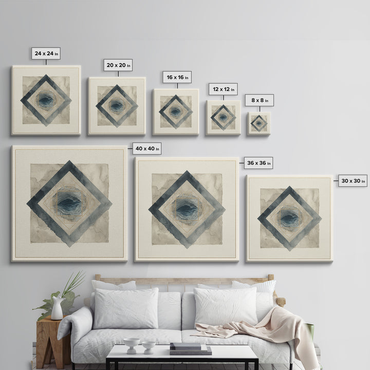 Ink Wash Mountain Symbolizing Stability Canvas Print, Law Office Art, Printable, Office Decor, Counsel, Modern Wall Decor, LOA-1x1-20