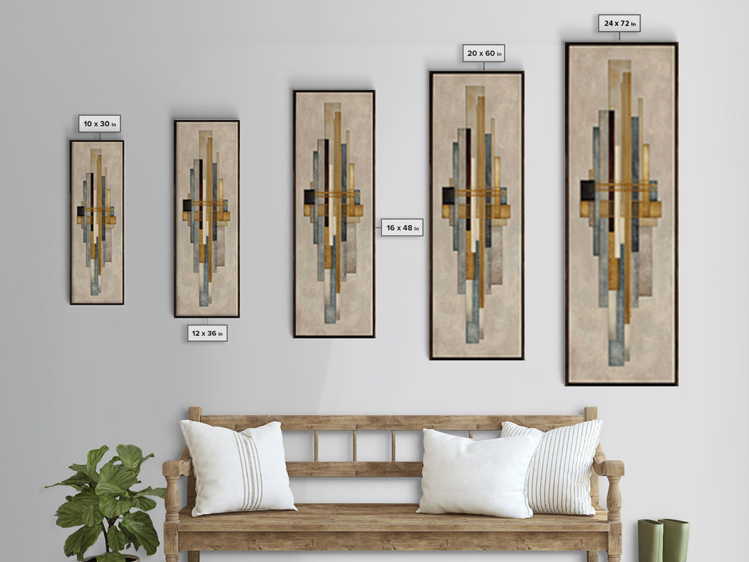 Gold Thread Knot Symbolizing Resolution Framed Canvas Print, Law Office Art, Butterfly Print, Office Decor, Oil Painting, LOA-1x3-30