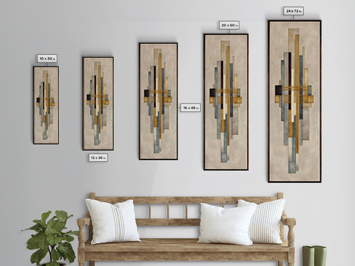 Gold Thread Knot Symbolizing Resolution Framed Canvas Print, Law Office Art, Butterfly Print, Office Decor, Oil Painting, LOA-1x3-30