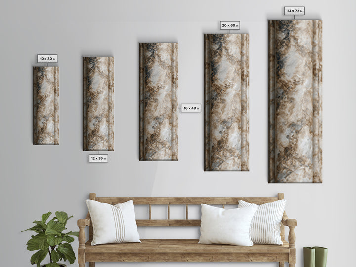Marble Courthouse Column Study Without Building Scene Canvas Print, Law Office Art, Textured Painting, Office Decor, Counsel, LOA-1x3-39