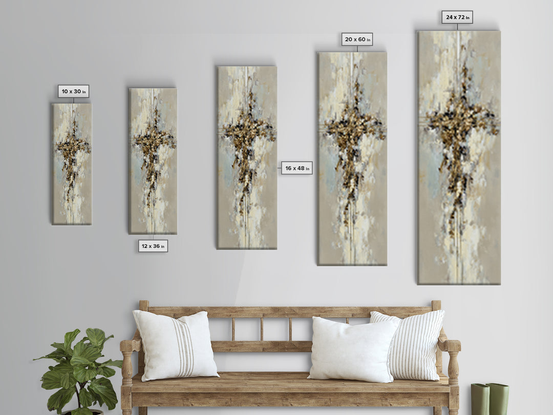 Gold Thread Knot Symbolizing Resolution Framed Canvas Print, Law Office Art, Butterfly Print, Office Decor, Oil Painting, LOA-1x3-54