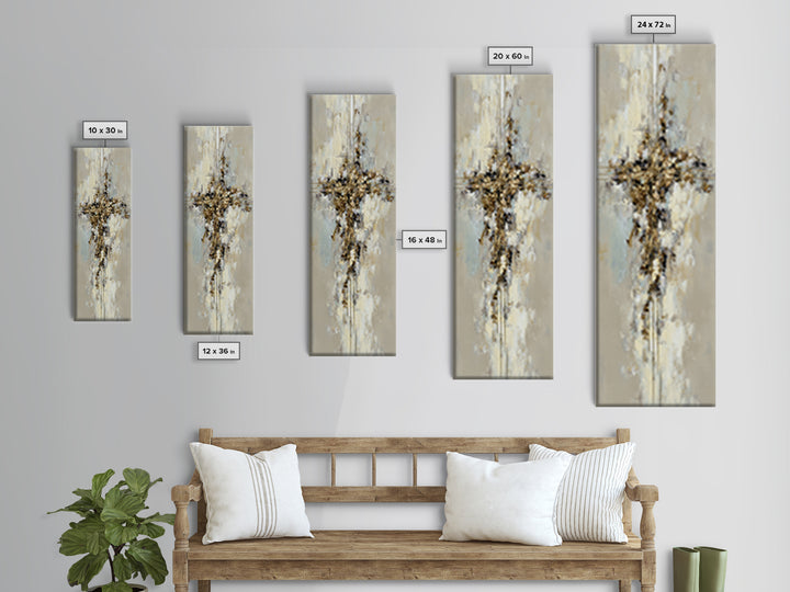 Gold Thread Knot Symbolizing Resolution Framed Canvas Print, Law Office Art, Butterfly Print, Office Decor, Oil Painting, LOA-1x3-54