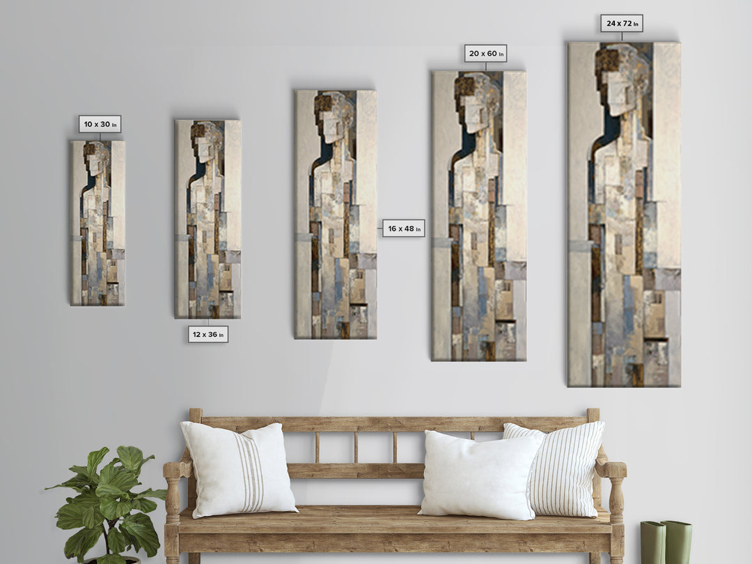 Architectural Arch and Column Abstraction Framed Canvas Print, Law Office Art, Home Office Decor, Office Decor, Abstract Art, LOA-1x3-74