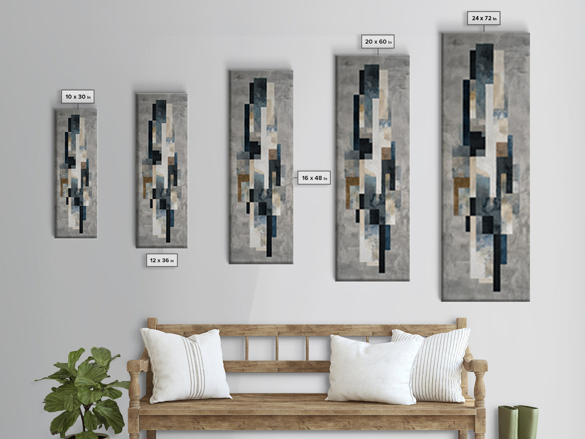 Balanced Geometric Forms Symbolizing Fairness Canvas Print, Law Office Art, Office Wall Decor, Office Decor, Abstract Art, LOA-1x3-89