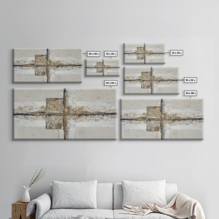 Gold Thread Knot Symbolizing Resolution Framed Canvas Print, Law Office Art, Law School Gifts, Office Decor, Watercolor Art, LOA-2x1-38