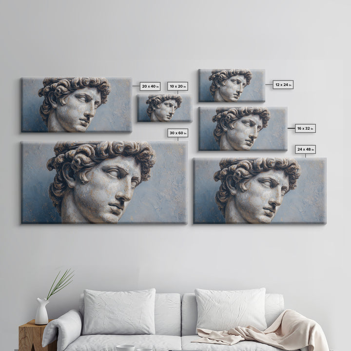 Classical Statue Bust Canvas Print, Law Office Art, Office, Office Decor, Watercolor Art, Counsel, Butterfly Print, Lawyer, LOA-2x1-68