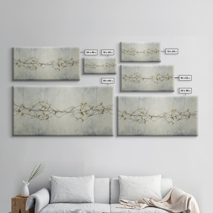 Minimal Line Drawing of Scales and Laurel Canvas Print, Law Office Art, Art Print, Office Decor, Abstract Art, Counsel, LOA-2x1-78