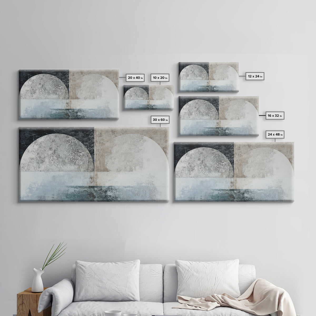 Architectural Arch and Column Abstraction Canvas Print, Law Office Art, Room Decor, Office Decor, Abstract Art, Counsel, LOA-2x1-82