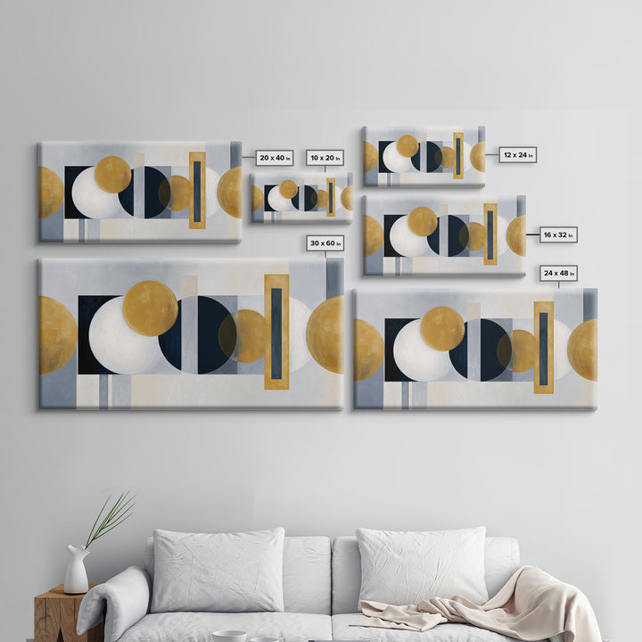 Balanced Geometric Forms Symbolizing Fairness Framed Canvas Print, Law Office Art, Office Decor, Abstract Art, Counsel, LOA-2x1-97