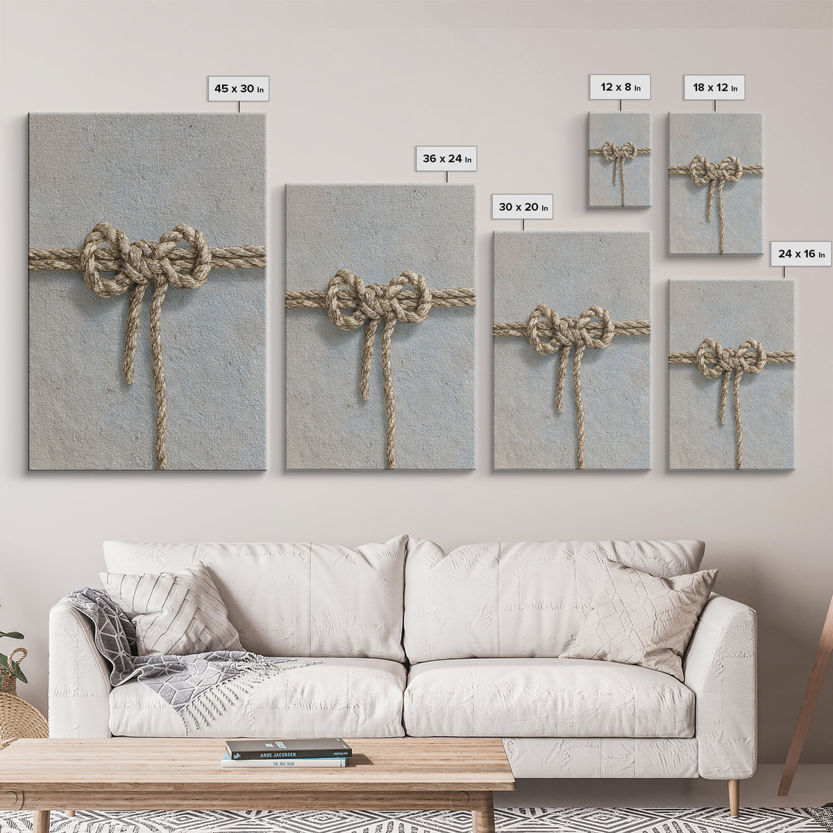 Gold Thread Knot Symbolizing Resolution Framed Canvas Print, Law Office Art, Home Decor, Office Decor, Abstract Art, Counsel, LOA-2x3-2