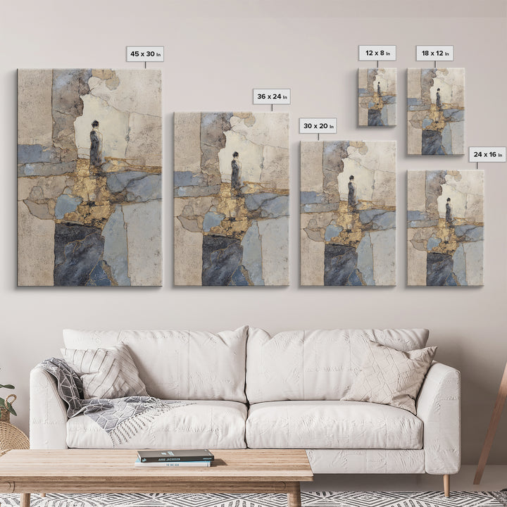 Gold Thread Knot Symbolizing Resolution Framed Canvas Print, Law Office Art, Home Decor, Office Decor, Abstract Art, Counsel, LOA-2x3-26