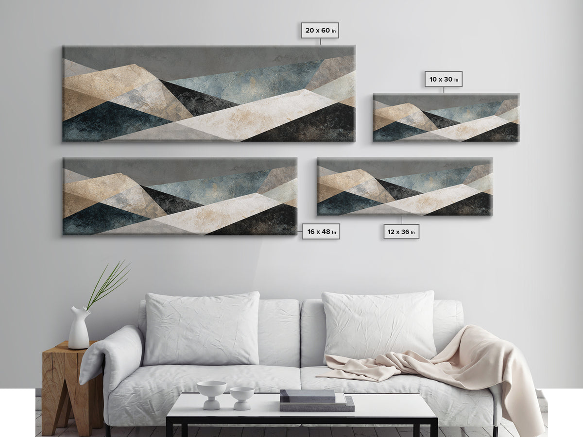 Balanced Geometric Forms Symbolizing Fairness Canvas Print, Law Office Art, Metal Wall Decor, Office Decor, Abstract Art, LOA-3x1-45
