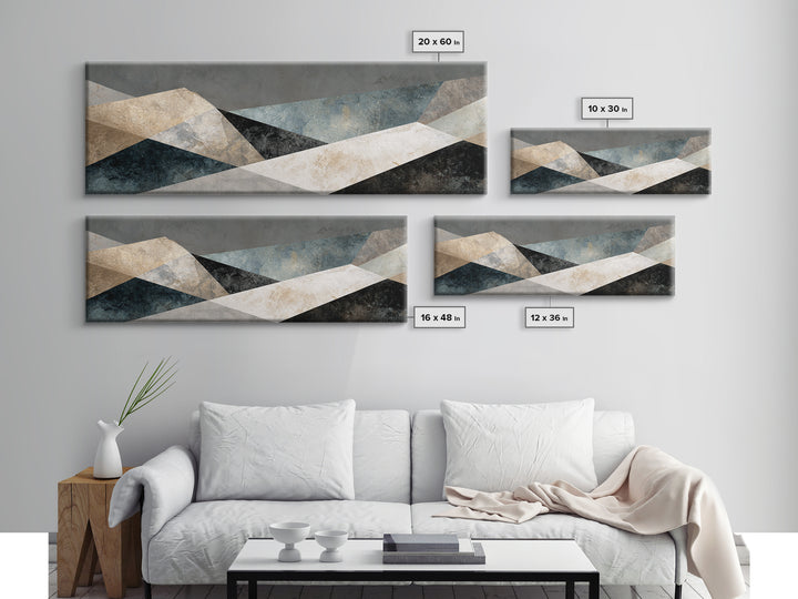 Balanced Geometric Forms Symbolizing Fairness Canvas Print, Law Office Art, Metal Wall Decor, Office Decor, Abstract Art, LOA-3x1-45