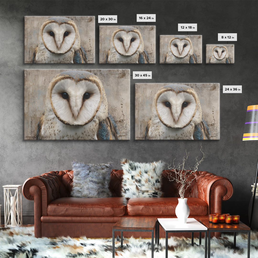 Owl Portrait Representing Wisdom Canvas Print, Law Office Art, Canvas Print, Office Decor, Fine Art, Counsel, Butterfly Art, LOA-3x2-21