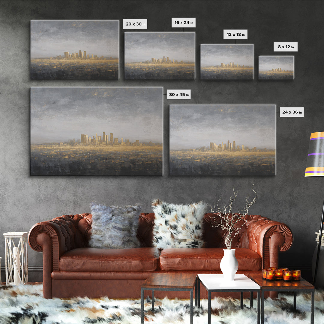 Quiet City Skyline Canvas Print, Law Office Art, Lawyer Sign, Office Decor, Fine Art, Counsel, Art Print, Room Decor, LOA-3x2-88