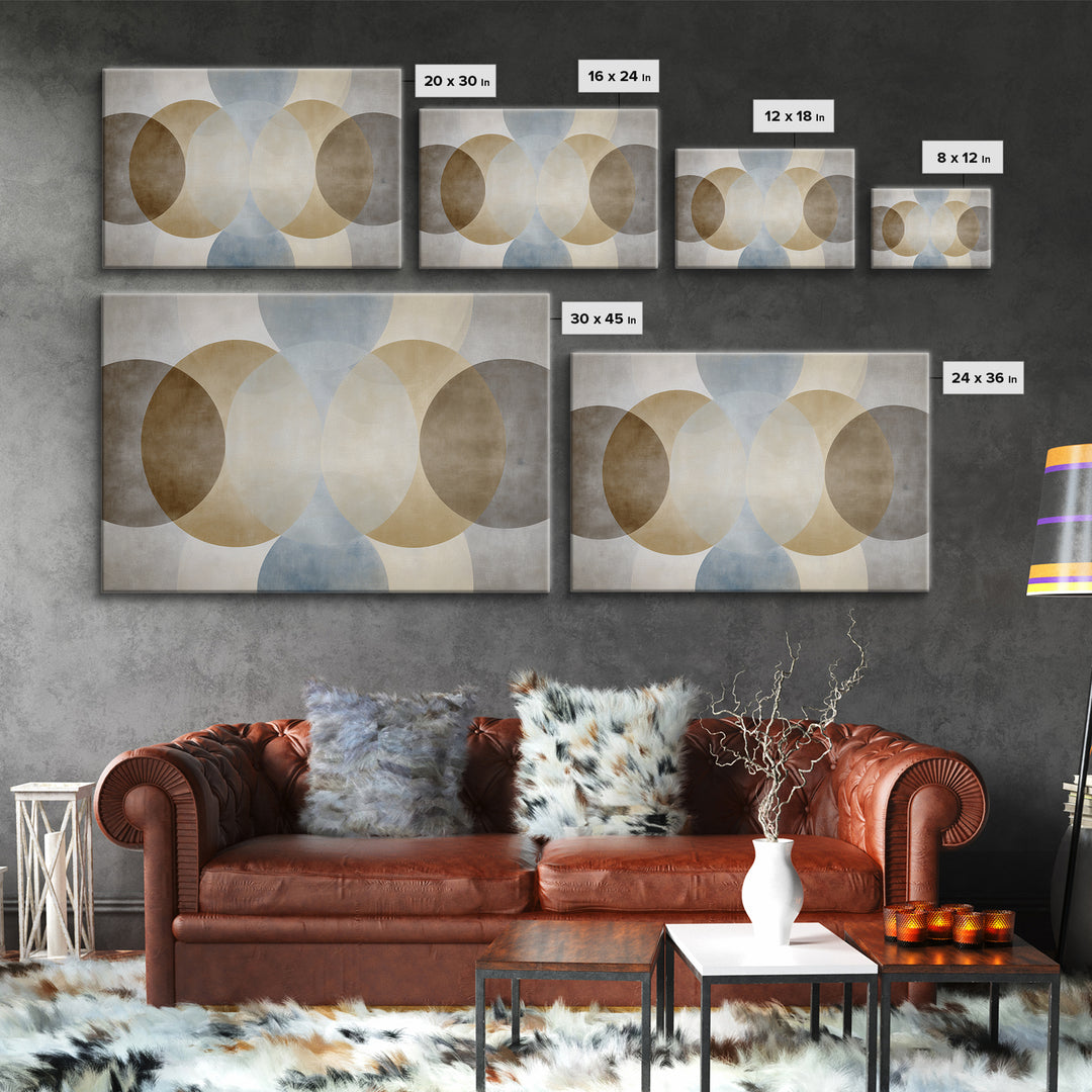 Balanced Geometric Forms Symbolizing Fairness Framed Canvas Print, Law Office Art, Office, Office Decor, Fine Art, Counsel, LOA-3x2-9