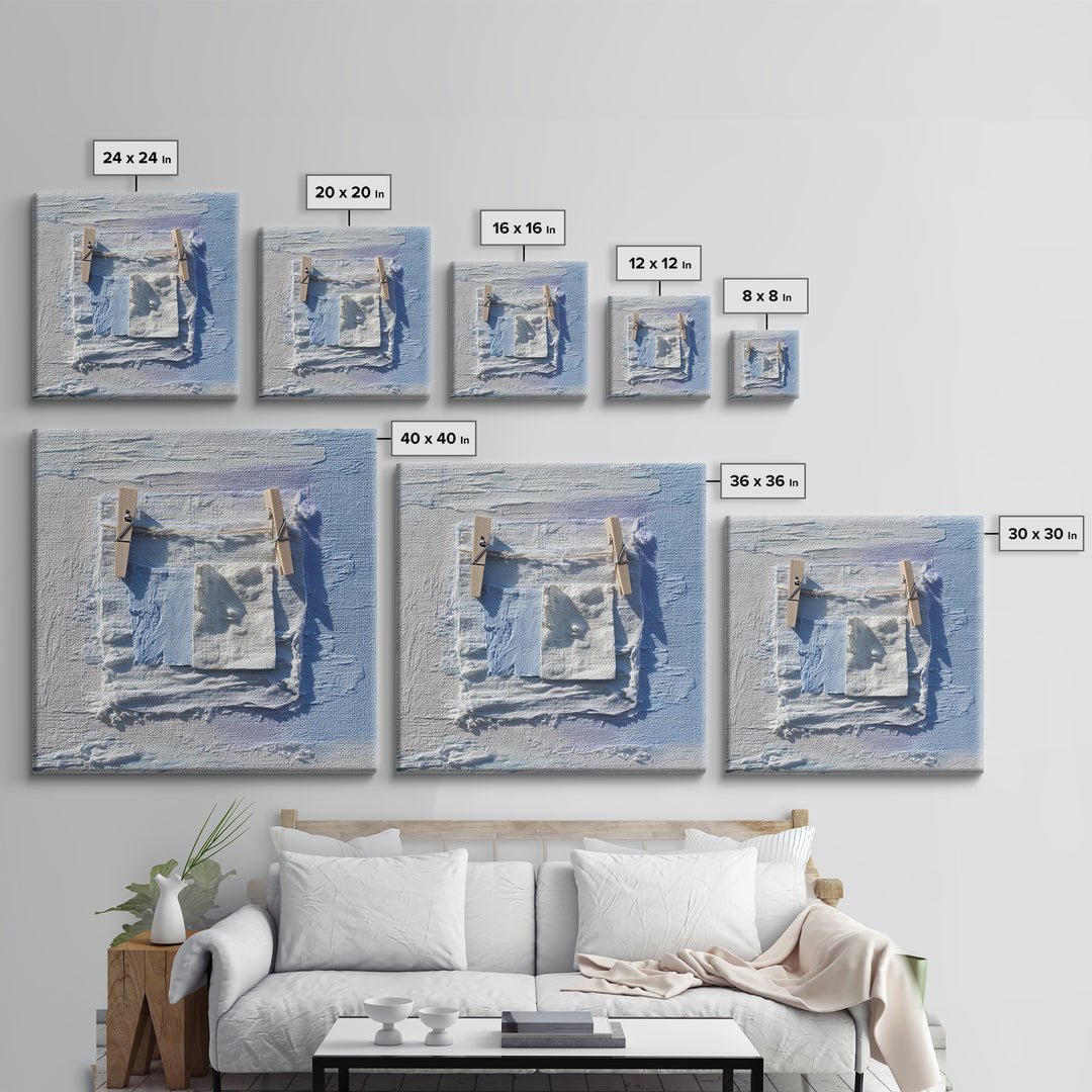 Clean Blue Water Ripple Abstraction Canvas Print, Laundry Room Art, Apartment Wall Art, Living Room Decor, Fine Art, Clean, LRA-1x1-90